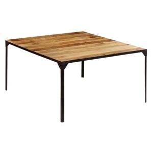 Stół ze stali i drewna Kartes 3X – brązowy