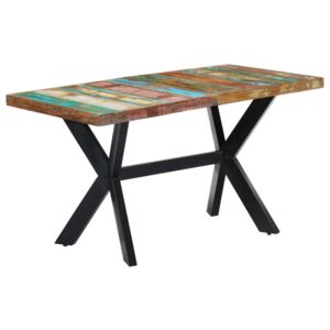 Stół z drewna odzyskanego Kalis 3X – wielokolorowy