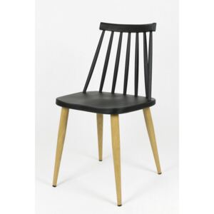 Loftowe krzesło patyczak Tobio - czarne