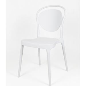 Minimalistyczne krzesło Flommi - białe