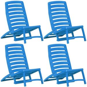 Komplet dziecięcych krzeseł plażowych Lido - niebieski