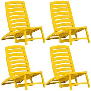 Komplet dziecięcych leżaków plażowych Lido - żółte
