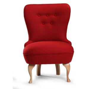 Fotel tapicerowany Envy, czerwony, dł.64 x szer.70 x wys.85 cm
