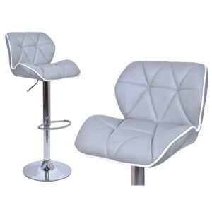Krzesło barowe KB-ROSSI biało-szare