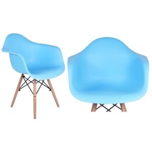 Krzesło skandynawskie fotel K-NICEA niebieskie