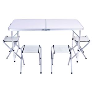 Zestaw turystyczny TRIP kempingowy stół z 4 krzesłami biały