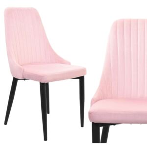 Krzesło aksamitne Lorient Velvet Różowy