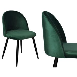 Krzesło aksamitne K-SOUL VELVET zielone