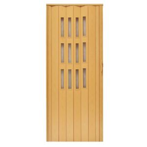 Drzwi harmonijkowe 001S-271-80 jasny dąb mat 80 cm