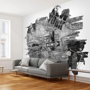 Fototapeta - Black-and-white New York collage