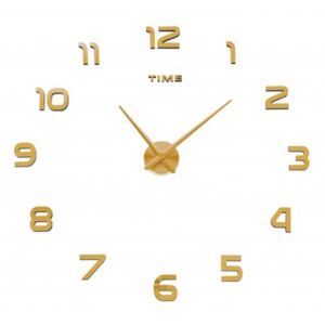 Zegar ścienny DIY NEPRI 65 - 130 cm - złoty 3D