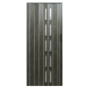 Drzwi harmonijkowe 005S-64-80 dąb grafit mat 80 cm