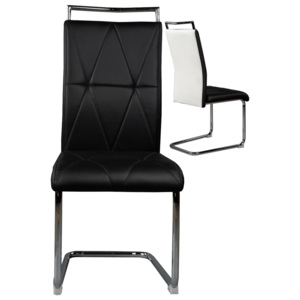 Krzesło tapicerowane dc-100 czarno-białe