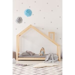 Łóżko w kształcie domku z drewna sosnowego Adeko Mila DMS, 120x200 cm