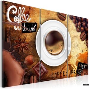 Cup Of Coffee 3 Piece Canvas Print 120x80 cm