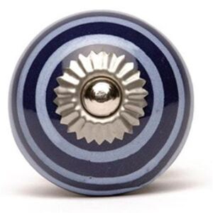 Gałka do mebli Pierścienie granatowo-niebieskie (duża)