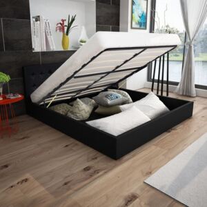 Rama łóżka, czarna, 212x168 cm