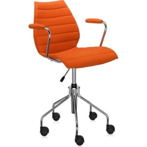 Krzesło biurowe Maui Soft 58x85 cm pomarańczowe