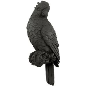 Dekoracja wisząca Serafina Cockatoo 10x25 cm czarna