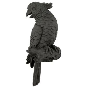 Dekoracja wisząca Serafina Cockatoo Back 10x25 cm czarna