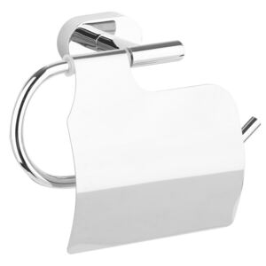Fala Uchwyt na papier toaletowy z osłoną Oval Chrom, 17 x 9,5 x 7 cm