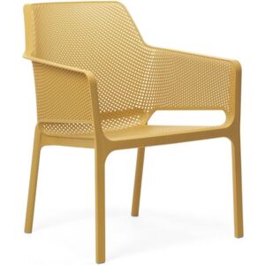 Krzesło ogrodowe Net Relax 67x87 cm musztardowe