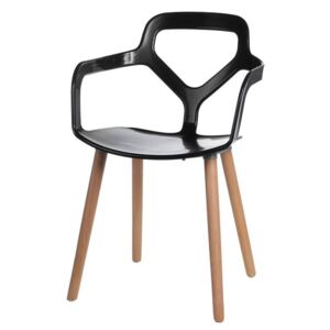 Krzesło Nox Wood czarne - Czarny