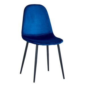 Krzesło SIMON plaster miodu/ niebieski/noga czarna - Niebieski