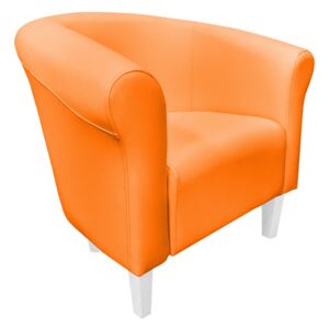 Fotel Milo D20 pomarańczowy nogi 15 białe