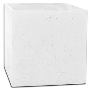 Donica betonowa BOX M 45x45x45 biały