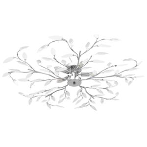 Biała lampa sufitowa z kryształkami - EX217-Solex