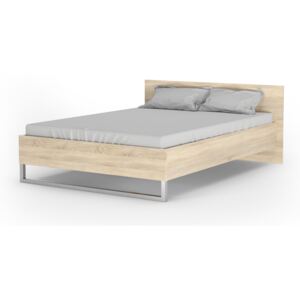 Eleganckie łóżko z wezgłowiem Style 140x200 dąb sonoma