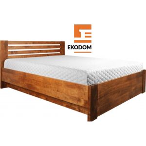 Łóżko dębowe Bergen Plus Ekodom - 90x200, Dąb bielony