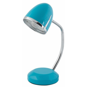 Lampka biurkowa Pocatello 1 x 18 W E27 niebieska