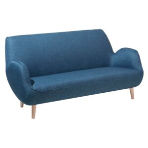 Sofa trzyosobowa tapicerowana niebieska KOUKI