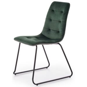 Krzesło pikowane Hider - zielone