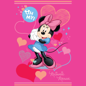 Dywan Disney Kids Minnie Hearts 51272, Druk Cyfrowy