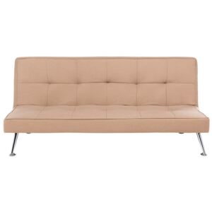 Sofa z funkcją spania beżowa - kanapa rozkładana - wersalka - HASLE