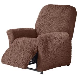 Pokrowiec na fotel wypoczynkowy - czekoladowy - velikost oparcie80-105,siedzenie50-60cm