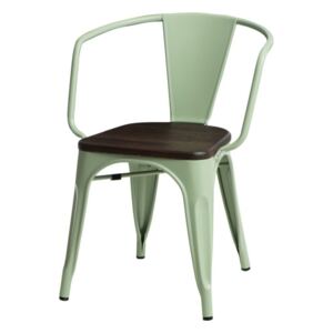 SELSEY Krzesło Paris Arms Wood zielone sosna szczotkowana
