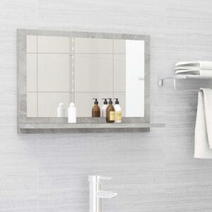 Lustro łazienkowe, szarość betonu, 60x10,5x37 cm, płyta wiórowa
