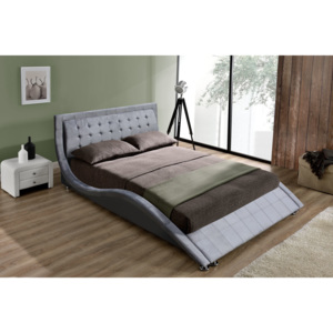 Łóżko z materacem tapicerowane 140x200 1866 welur