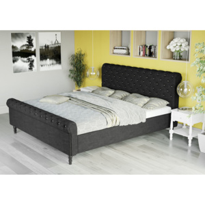 Łóżko tapicerowane do sypialni 180x200 1130 czarne