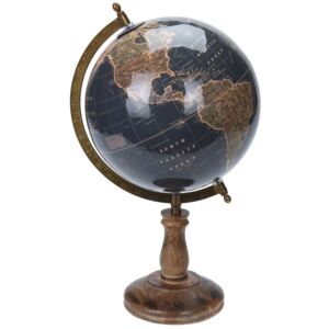 Dekoracyjny globus świata granat 38 cm
