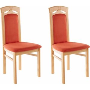 Klasyczne, tapicerowane krzesła - zestaw 2 sztuki