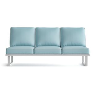 Jasnoniebieska 3-osobowa sofa ogrodowa z białą lamówką Marie Claire Home Angie