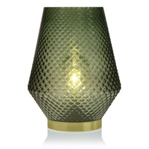 Zielona szklana lampa LED Versa Relax, ⌀ 21 cm