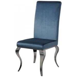 Krzesło glamour Premier Blue - nowoczesne krzesło tapicerowane