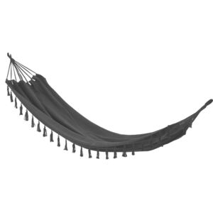 Wiszący leżak bujany Tassel czarny, 200 x 100 cm
