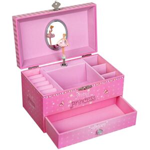 Różowy kuferek na biżuterię z pozytywką Szkatułka dla dziewczynki BANPRI